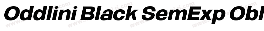 Oddlini Black SemExp Obli字体转换
